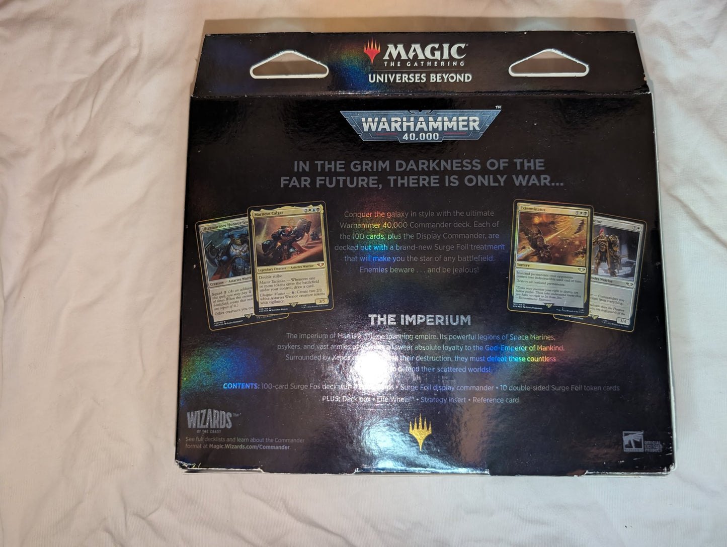 Forces of the Imperium | Warhammer 40,000 Commander Deck - real product photo (back)