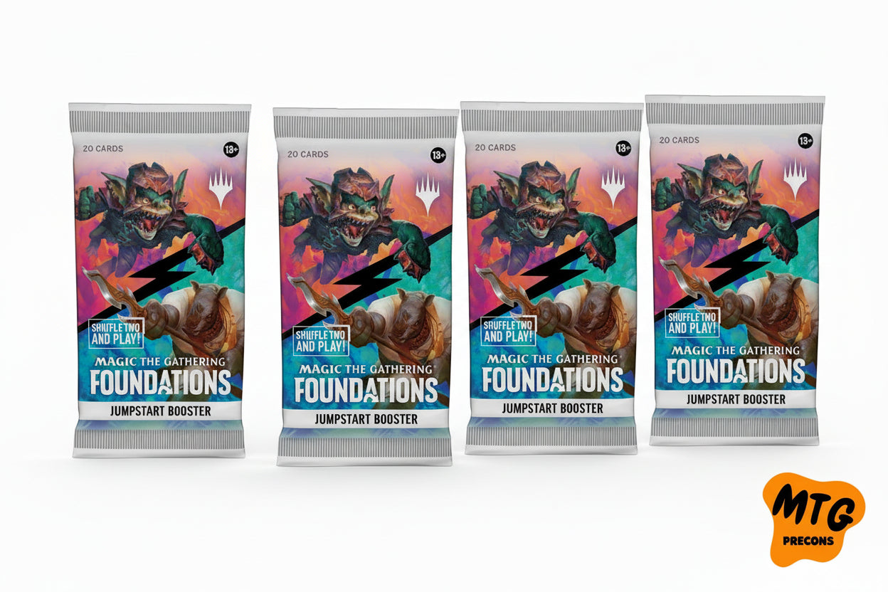 Magic: The Gathering Jumpstart Foundations Booster Pack – 4-Pack (English, Factory Sealed)