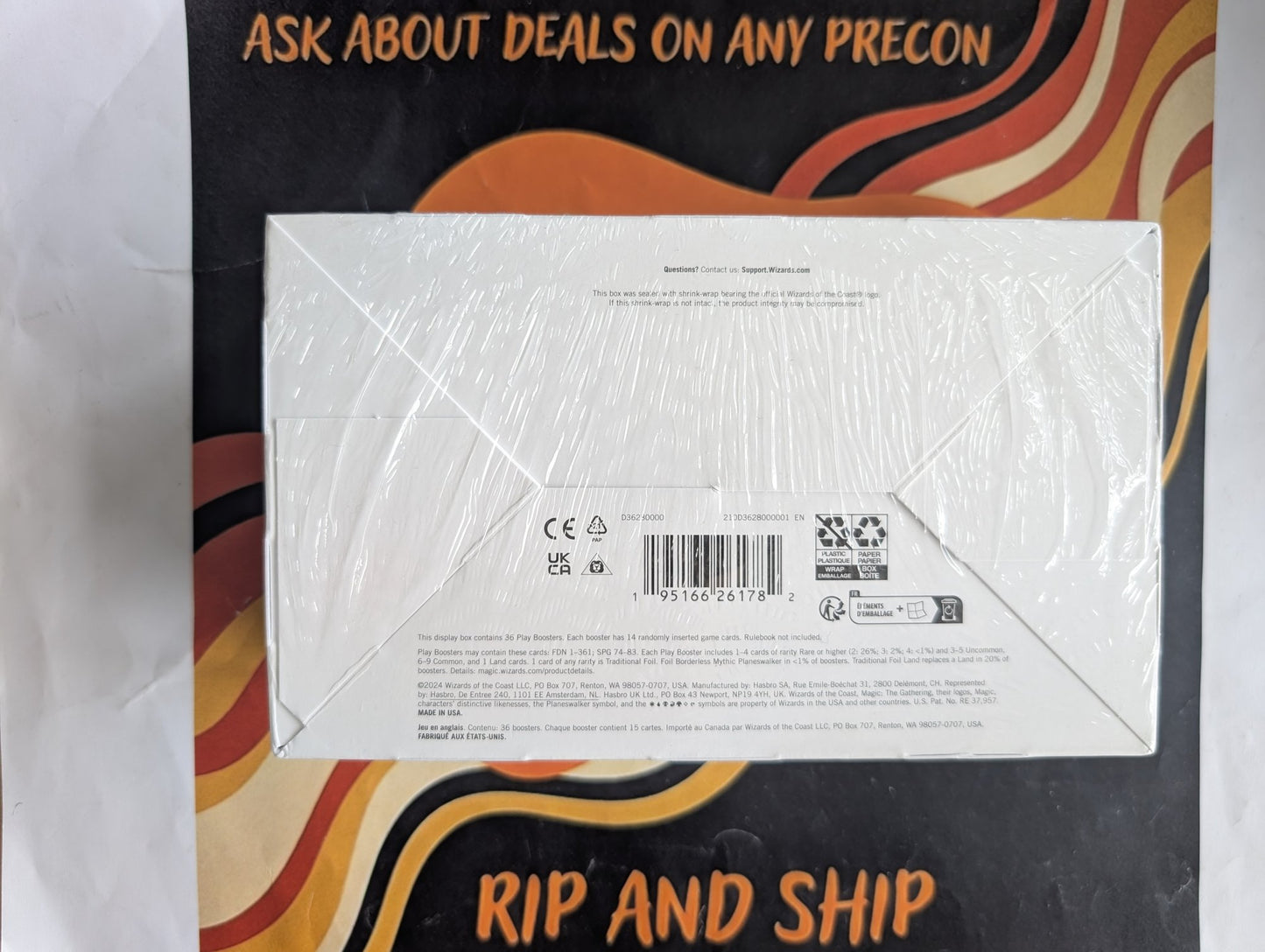 Magic: The Gathering Foundations Play Booster Box (Sealed) - real product photo back
