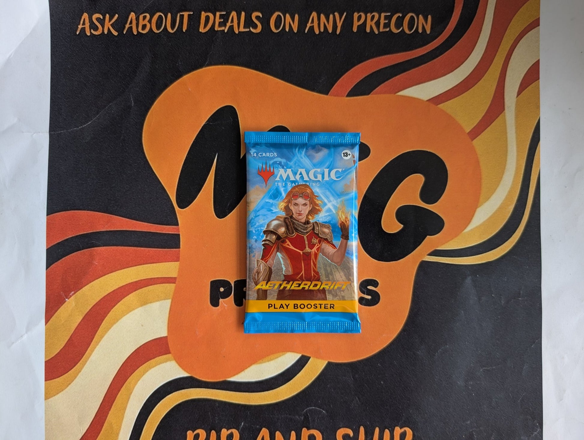 Magic: The Gathering – Aetherdrift Play Booster Pack (English) - real product photo