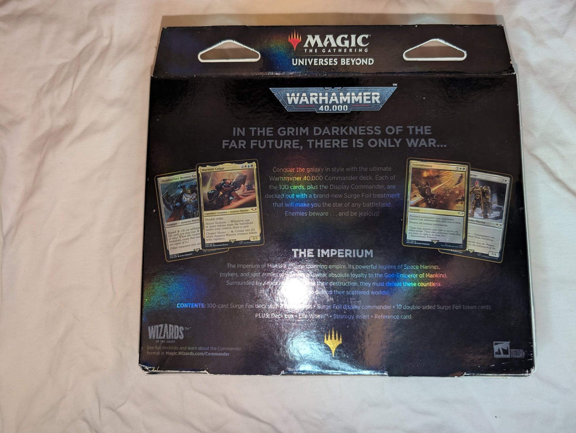 Forces of the Imperium | Warhammer 40,000 Commander Deck - real product photo (back)