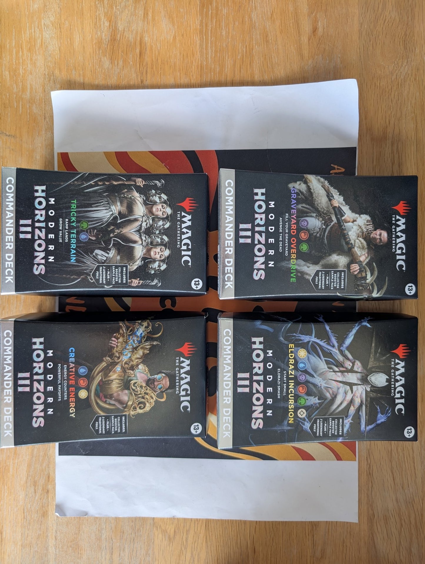 Magic: The Gathering Modern Horizons 3 Commander Deck Set (4 Decks) - real product photo