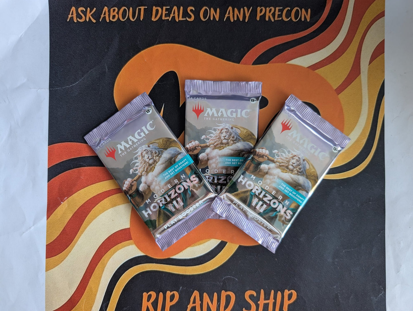 MTG Modern Horizons 3 - 3x Play Booster Packs - real product photo
