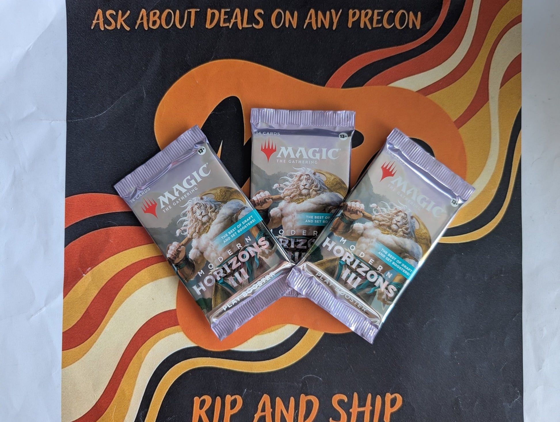 MTG Modern Horizons 3 - 3x Play Booster Packs - real product photo