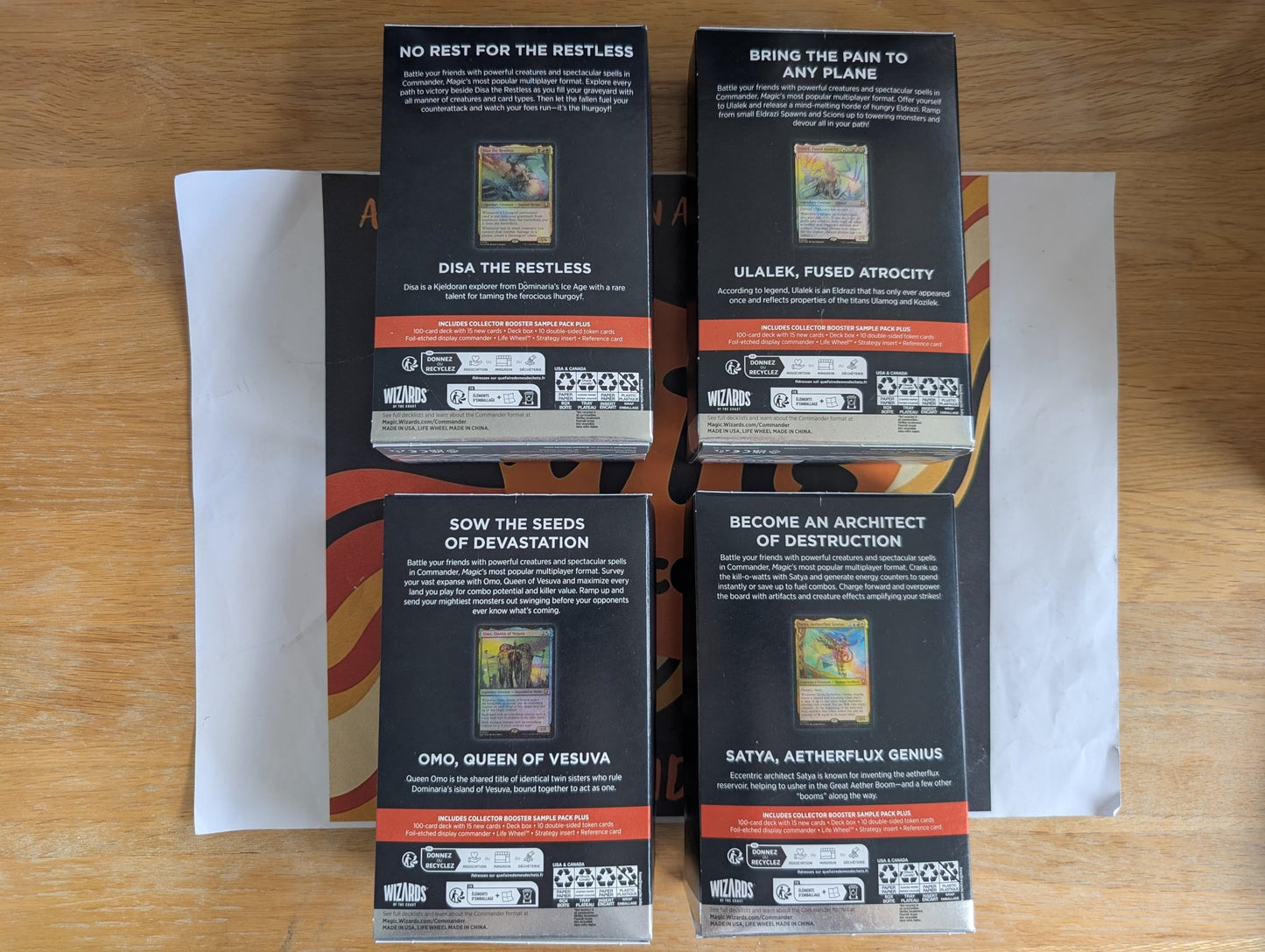 Magic: The Gathering Modern Horizons 3 Commander Deck Set (4 Decks) - real product photo