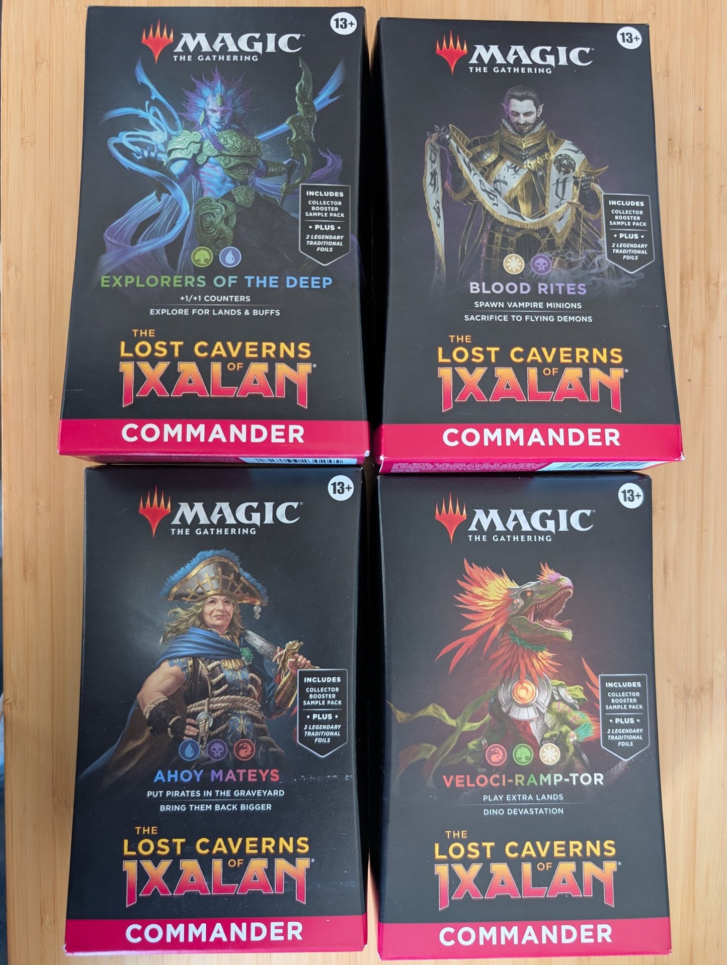 Magic: The Gathering – The Lost Caverns of Ixalan Commander Deck Set of 4 - real product photo