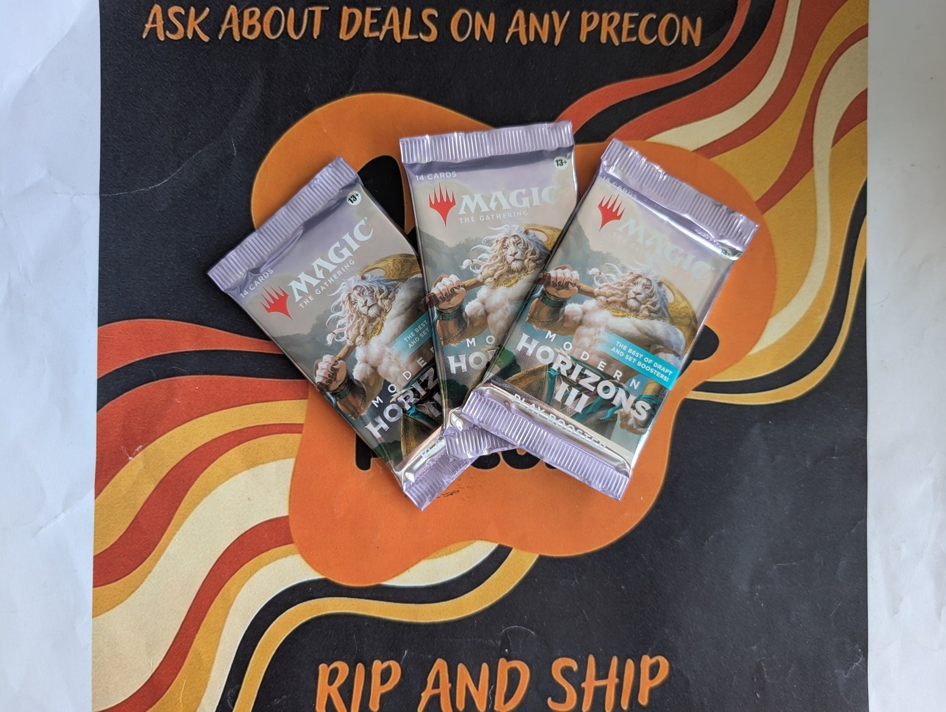 MTG Modern Horizons 3 - 3x Play Booster Packs - real product photo