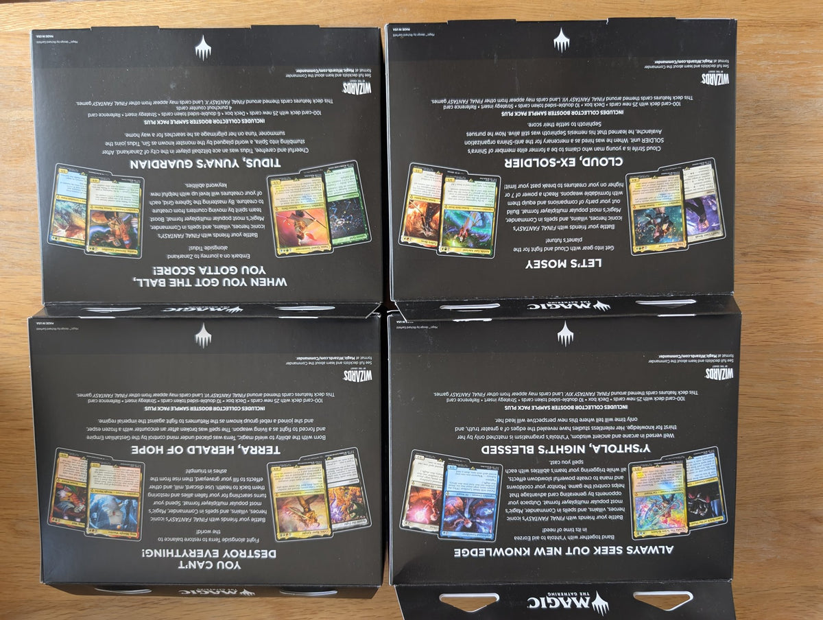 Magic: The Gathering – Final Fantasy Commander Deck Set (4 Decks) - real product photo