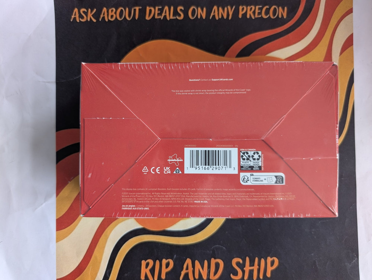 Magic: The Gathering Avatar: The Last Airbender Jumpstart Booster Box - real product photo back