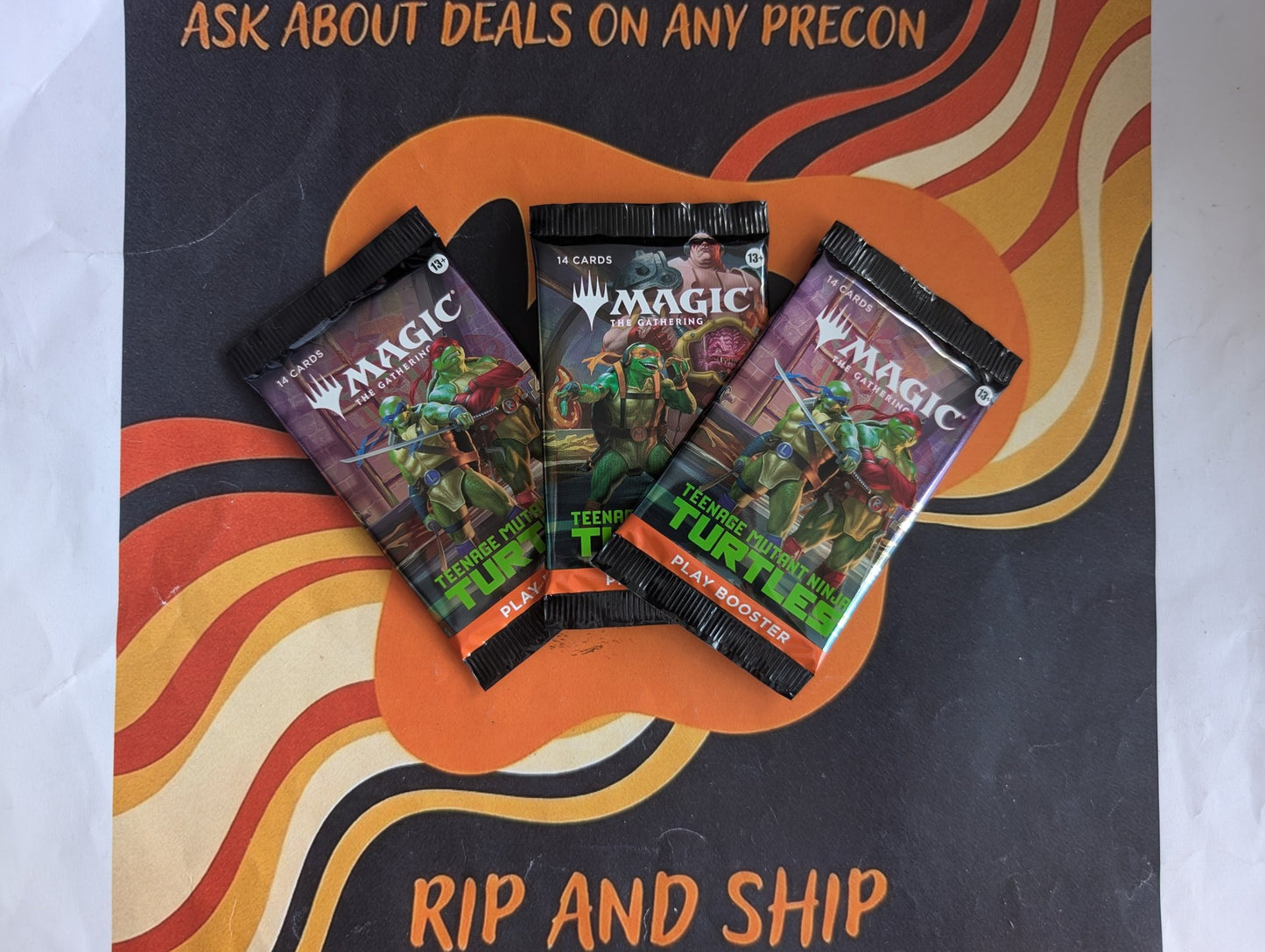 Magic: The Gathering - TMNT Play Booster 3-Pack Bundle - real product photo