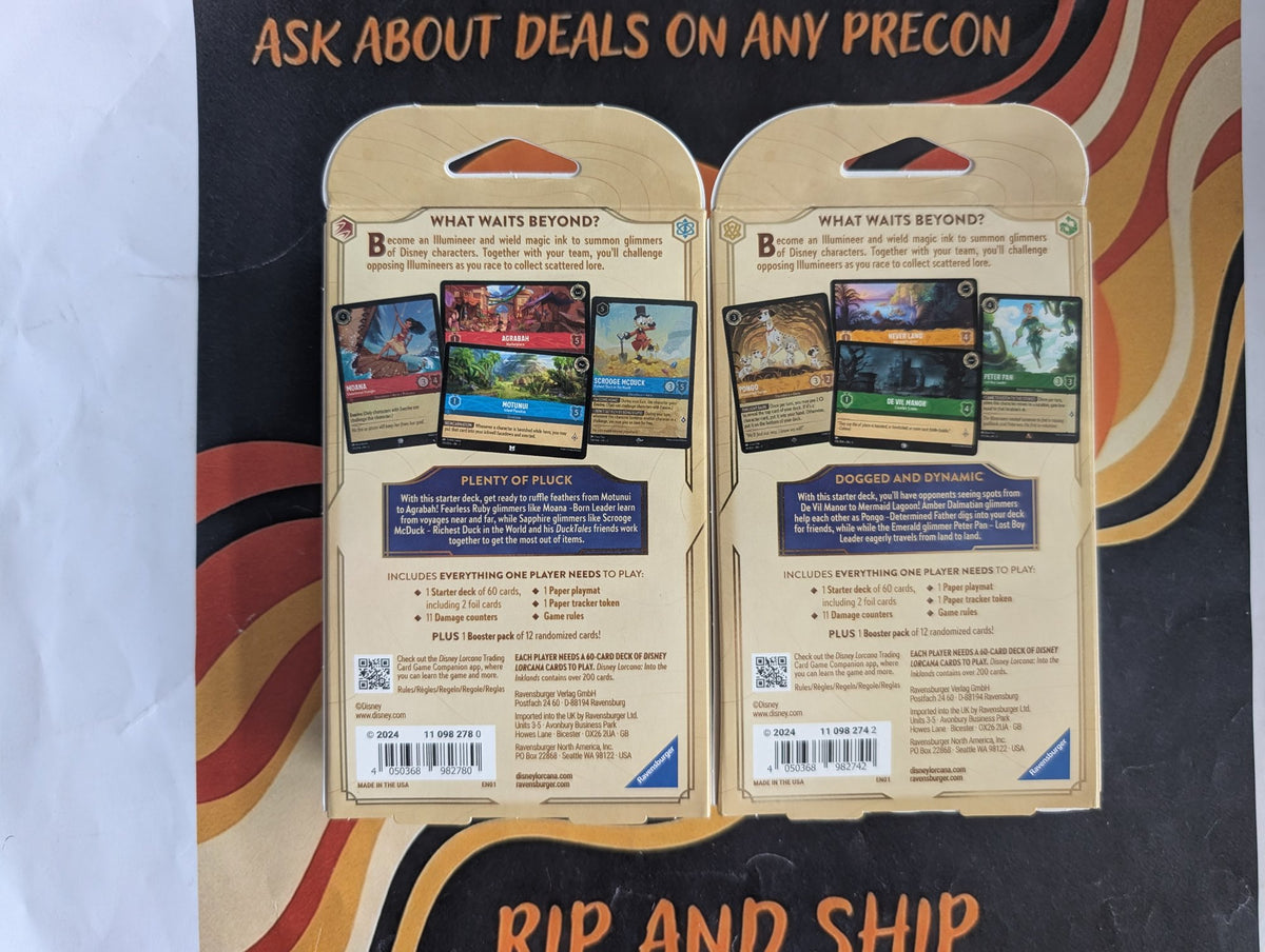 Disney Lorcana: Into the Inklands Starter Decks (Set of 2) - real product photo