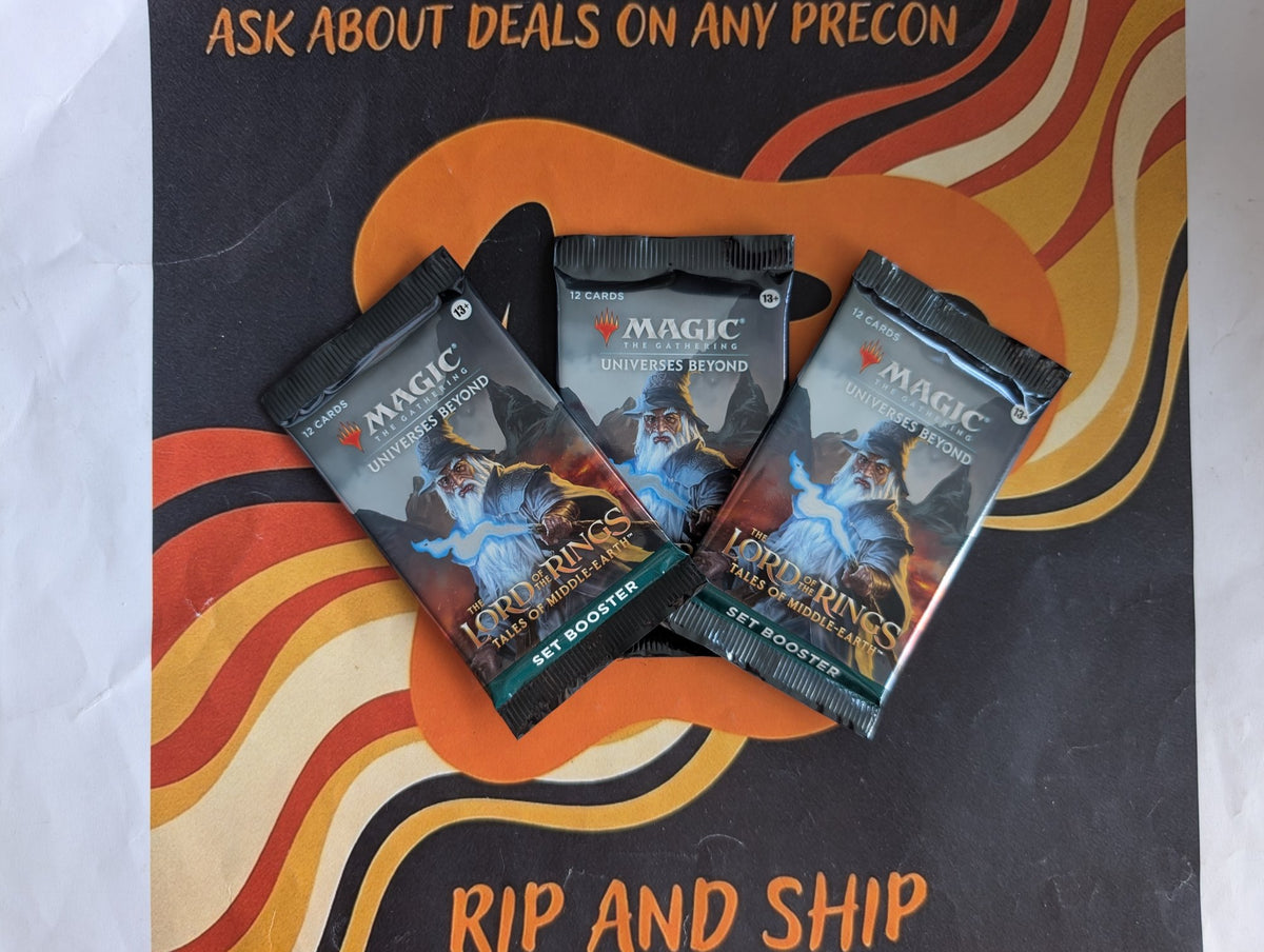Magic: The Gathering - The Lord of the Rings: Tales of Middle-earth Set Booster 3-Pack Bundle - real product photo