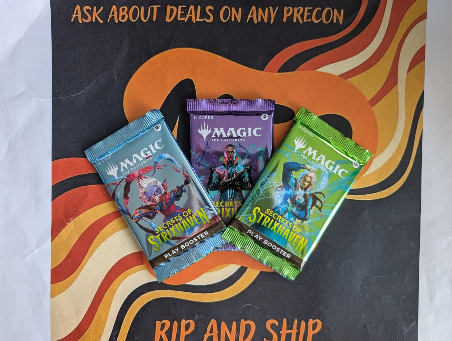 Magic: The Gathering - Secrets of Strixhaven Play Booster 3-Pack Bundle - real product photo