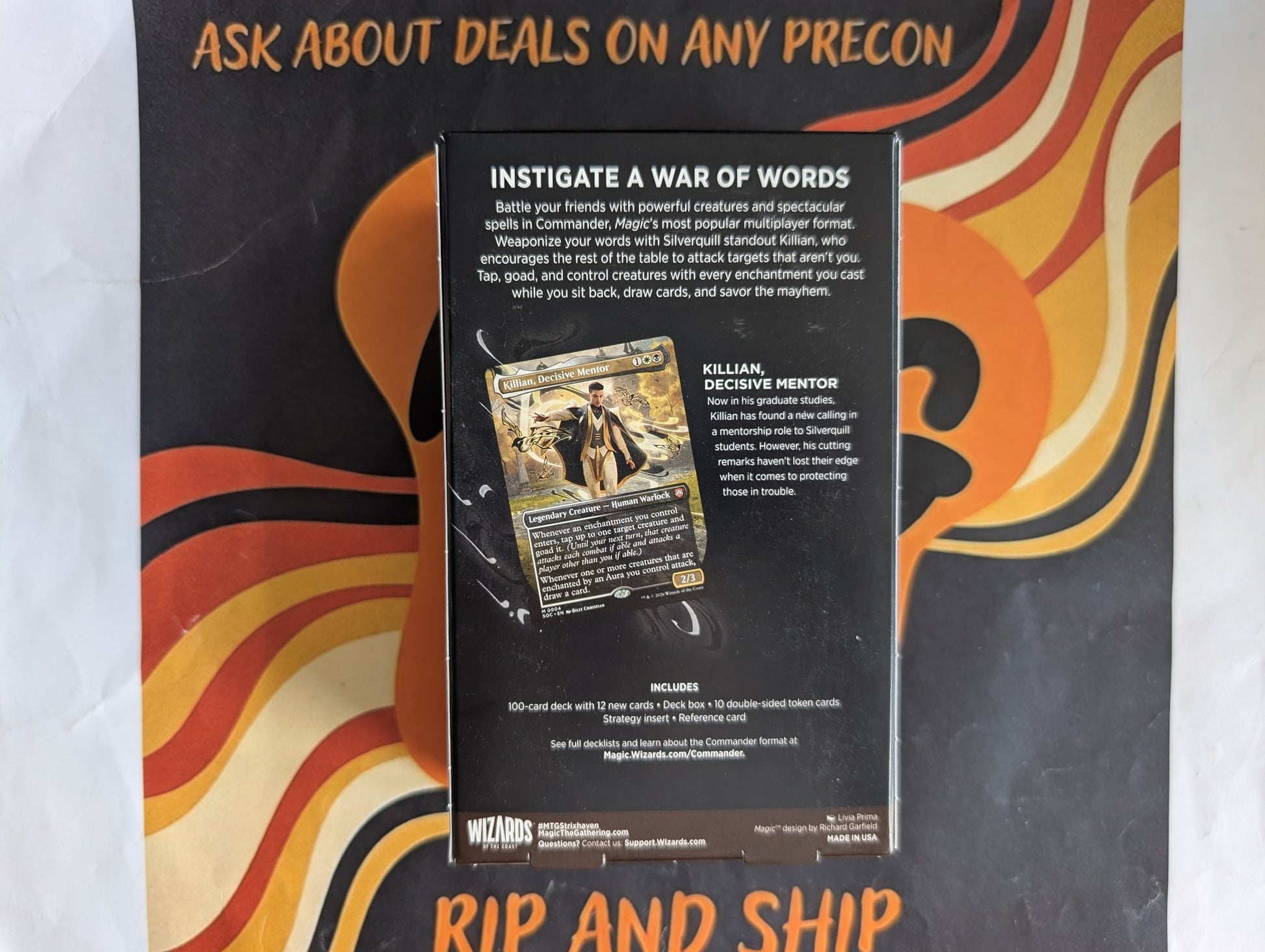 Secrets of Strixhaven: Silverquill Influence Commander Deck - real product photo