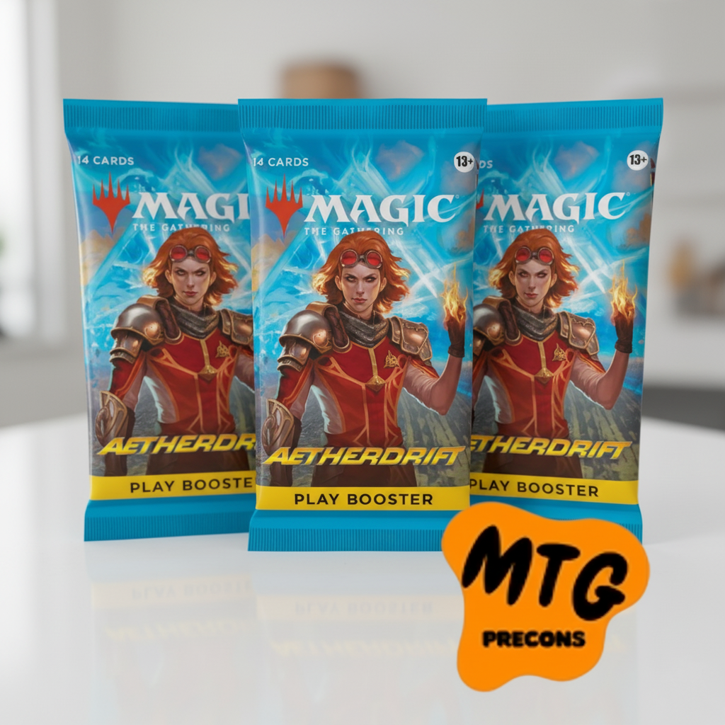 Magic: The Gathering Aetherdrift Play Booster Pack – 3-Pack (English, Factory Sealed)