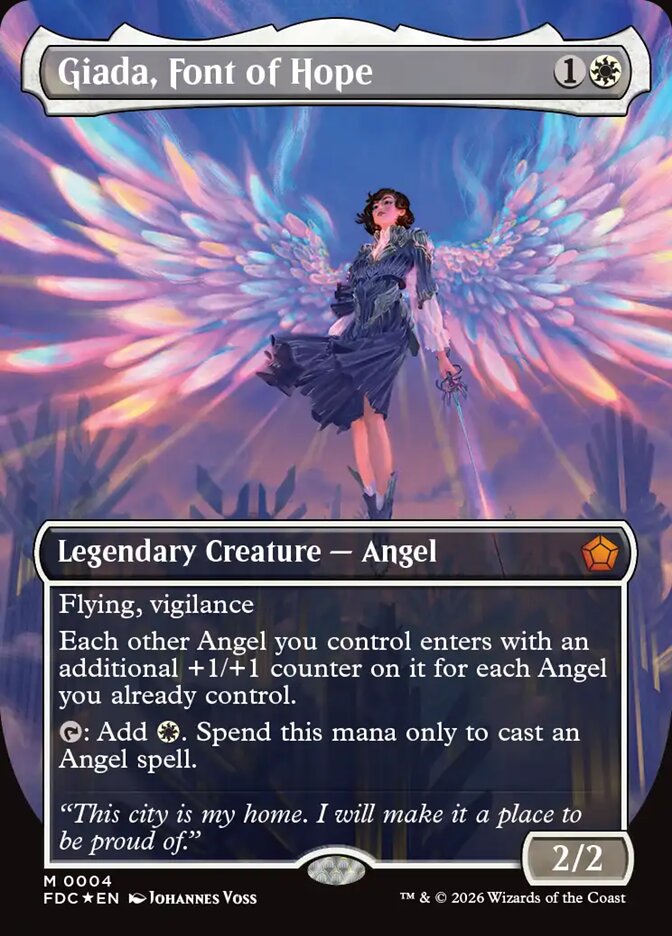 Giada, Font of Hope - borderless foil commander from Calling All Angels