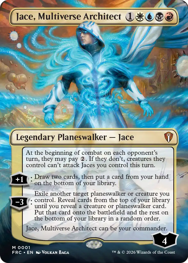 Jace, Multiverse Architect foil borderless commander