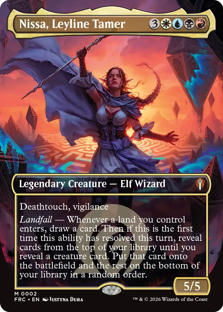 Nissa, Leyline Tamer foil borderless commander