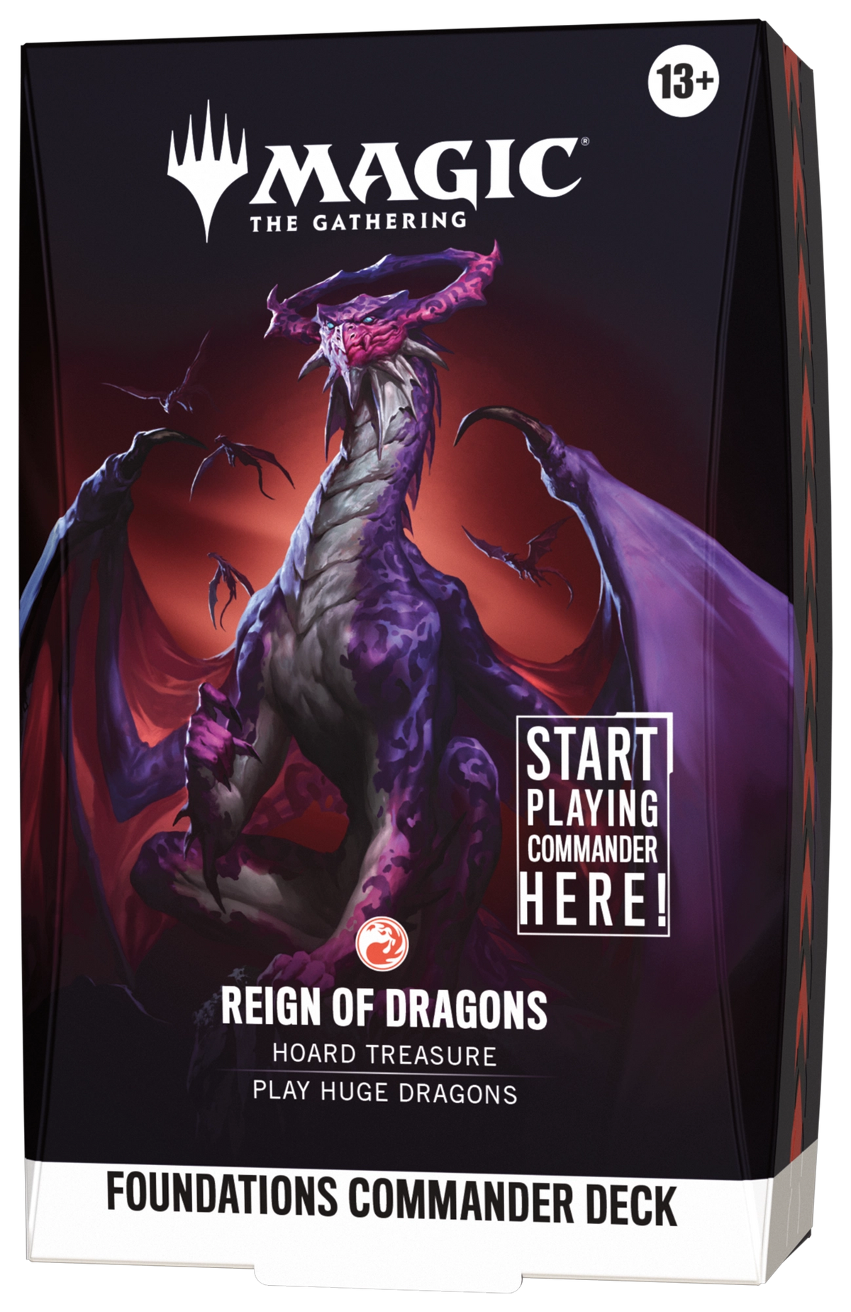 MTG Foundations Commander Deck - Reign of Dragons - sealed deck box