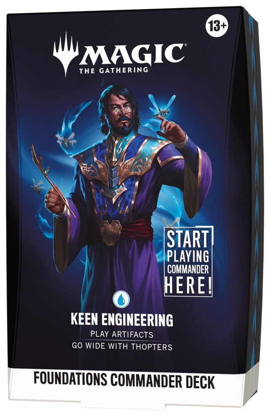 MTG Foundations Commander Deck - Keen Engineering - sealed deck box