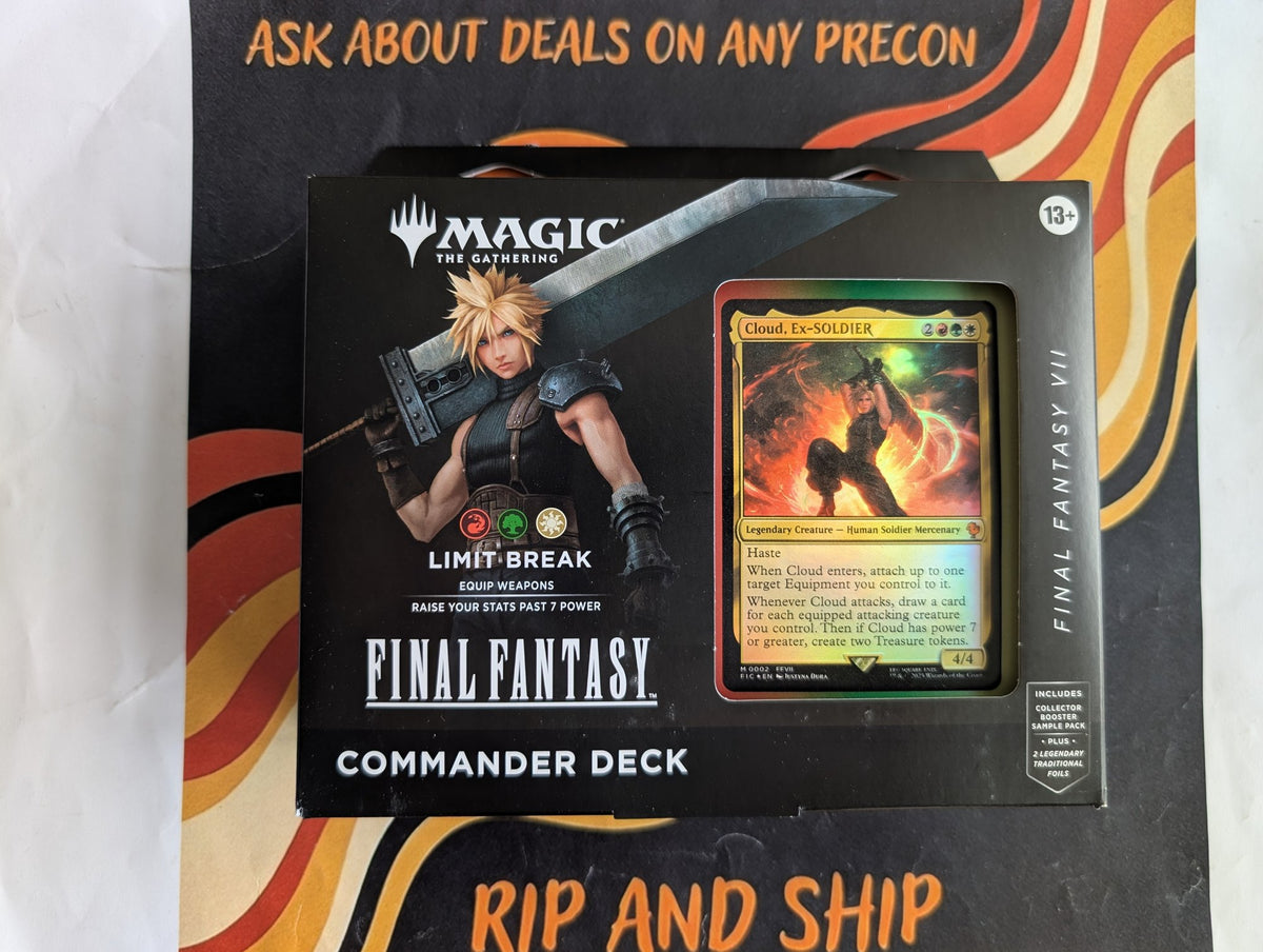 Magic: The Gathering x Final Fantasy Limit Break Commander Deck - sealed box front, real product photo