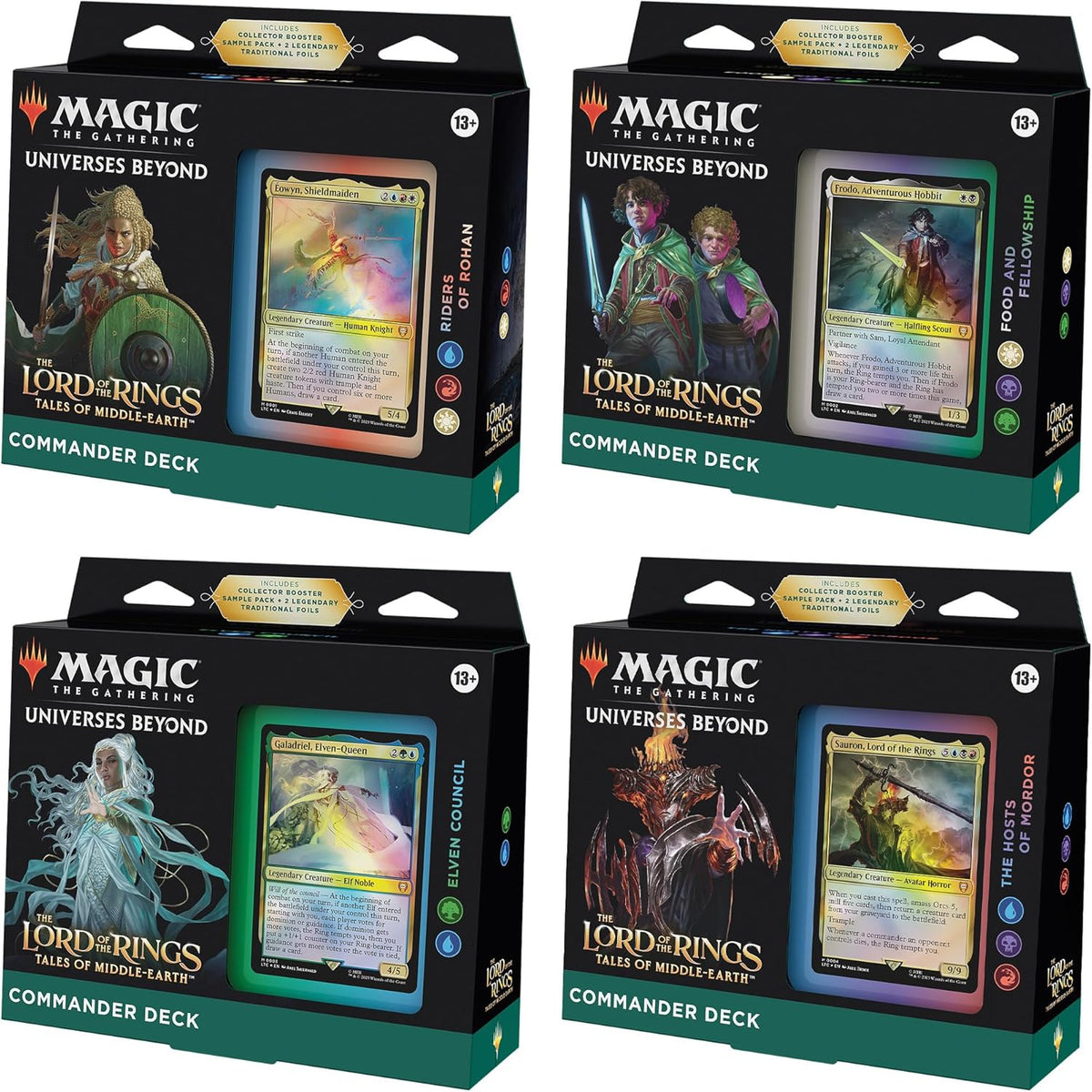 MTG: The Lord of the Rings Tales of Middle-earth - Commander Deck Set of 4