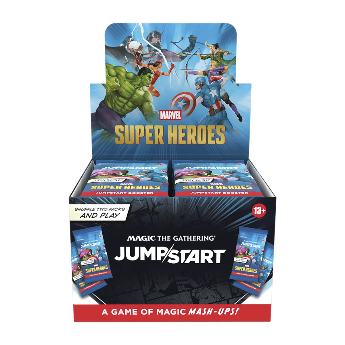 Marvel Super Heroes Jumpstart Booster Box - open display, front