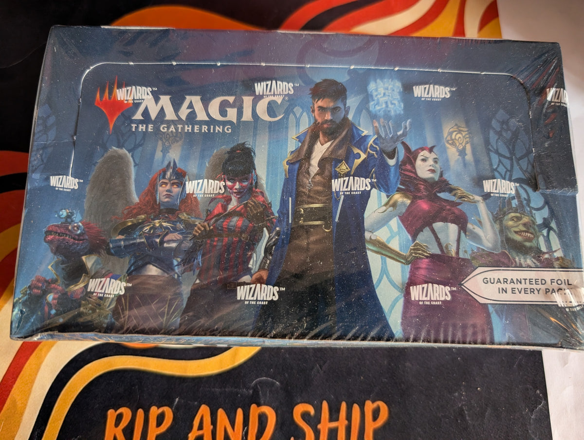 Murders at Karlov Manor Play Booster Box — sealed, real product photo (front)