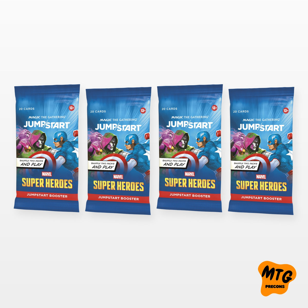 MTG Marvel Super Heroes Jumpstart Booster Packs - 4-Pack - English, Sealed