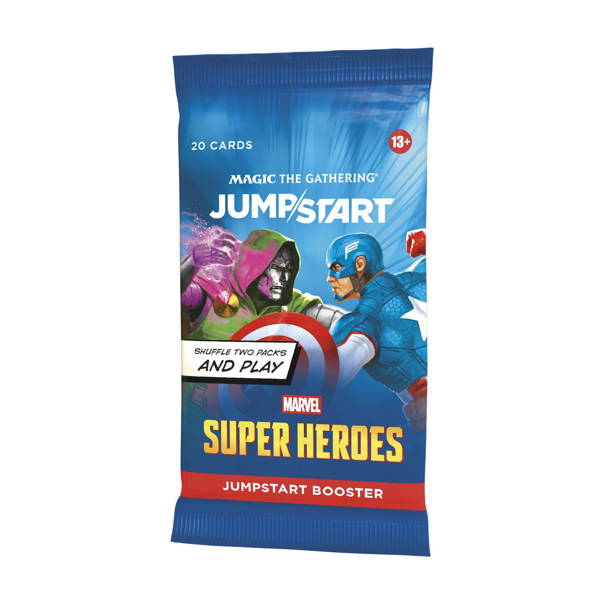 Marvel Super Heroes Jumpstart Booster pack - front of one of the four sealed packs