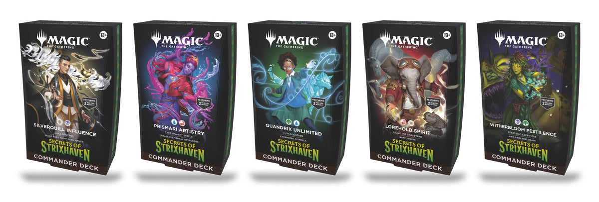 Secrets of Strixhaven Commander Deck Set - all five sealed decks