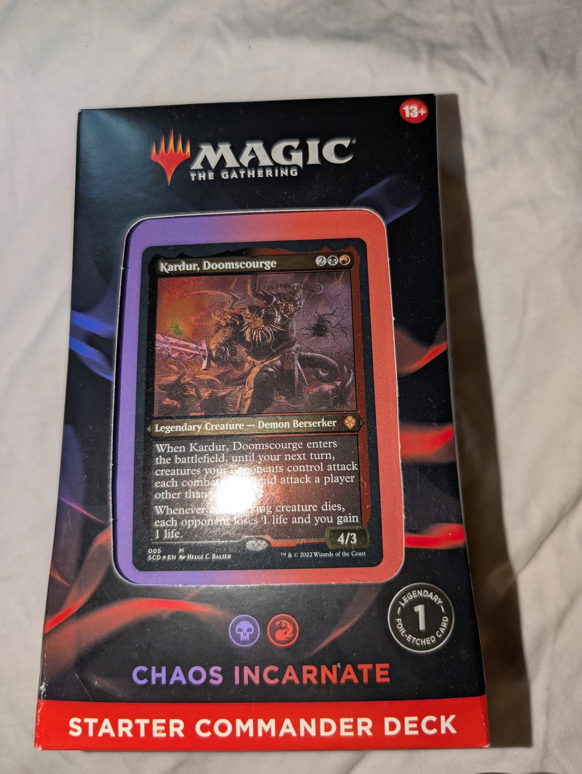 Chaos Incarnate Starter Commander Deck - real product photo