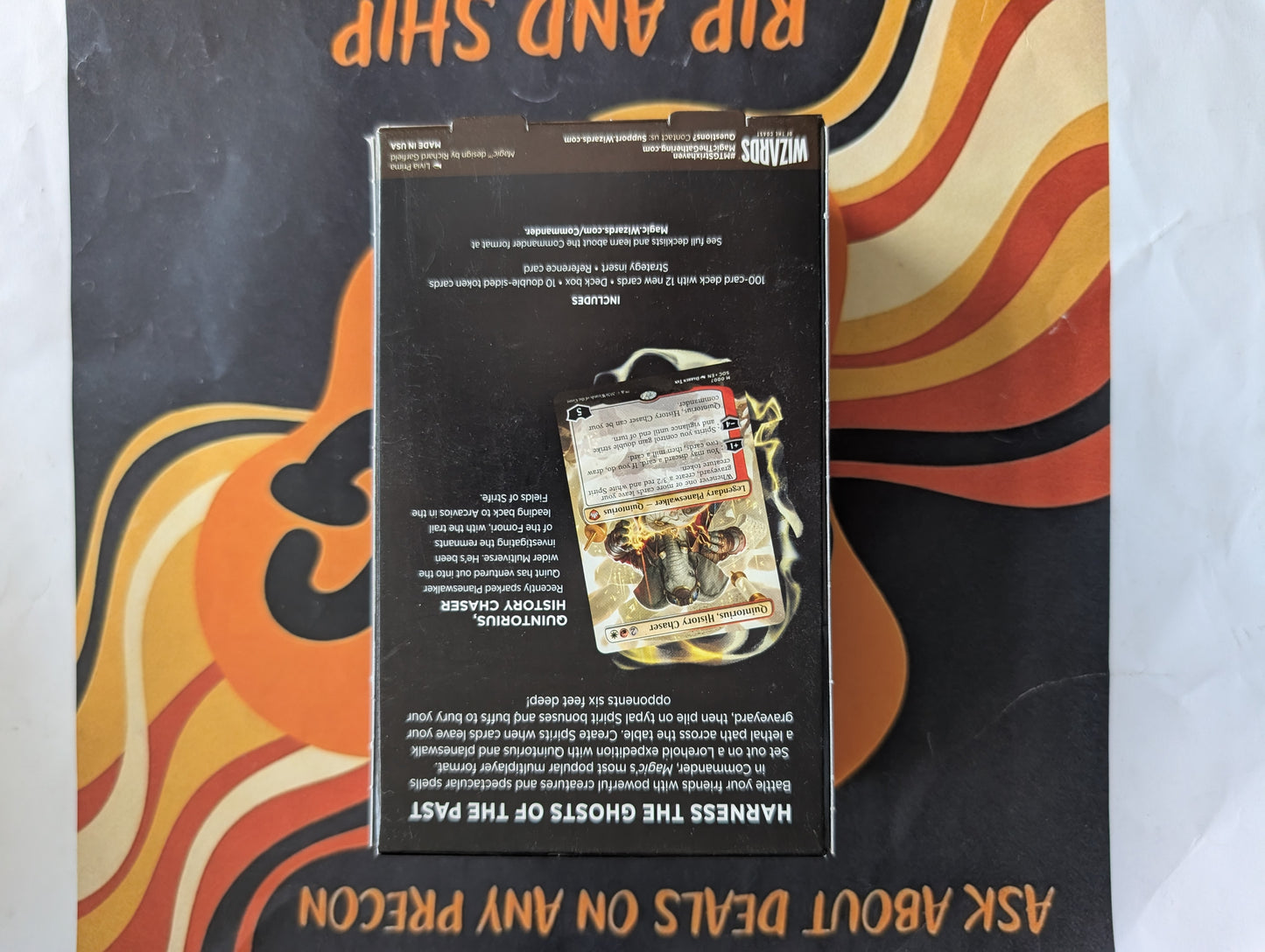 Lorehold Spirit Commander Deck - actual product photo (back)