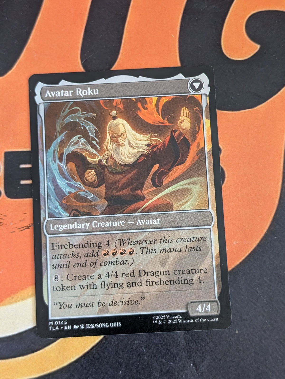 The Legend of Roku // Avatar Roku – actual card photo (back)